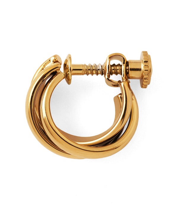 【ステンレス】ツイストフープイヤリング