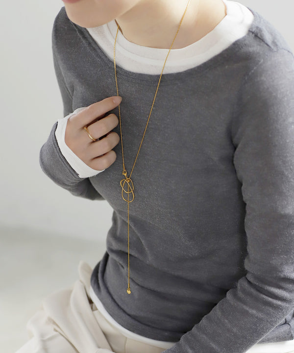 【ステンレス】ループデザインネックレス