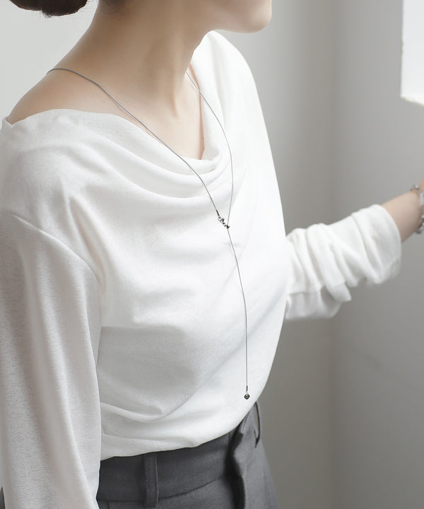 【ステンレス】ダブルフラワーネックレス