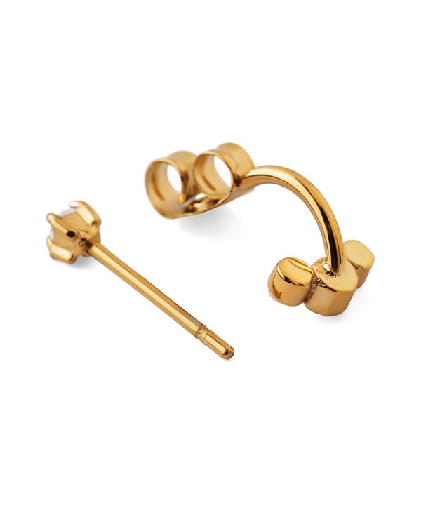 【ステンレス】ビジューバックキャッチピアス