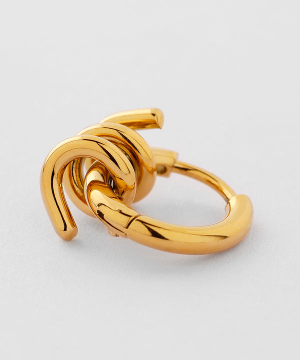 コイルデザインフープピアス[ステンレス][Ownideal]