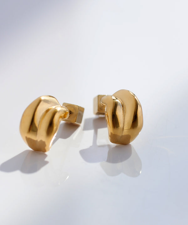 mimi33】【ステンレスIP】ニュアンスメタルピアス[Ownideal]｜SANPO