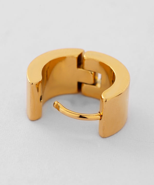 ワイドフープピアス[ステンレス][Ownideal]
