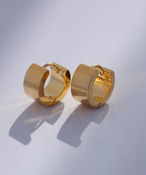 ワイドフープピアス[ステンレス][Ownideal]