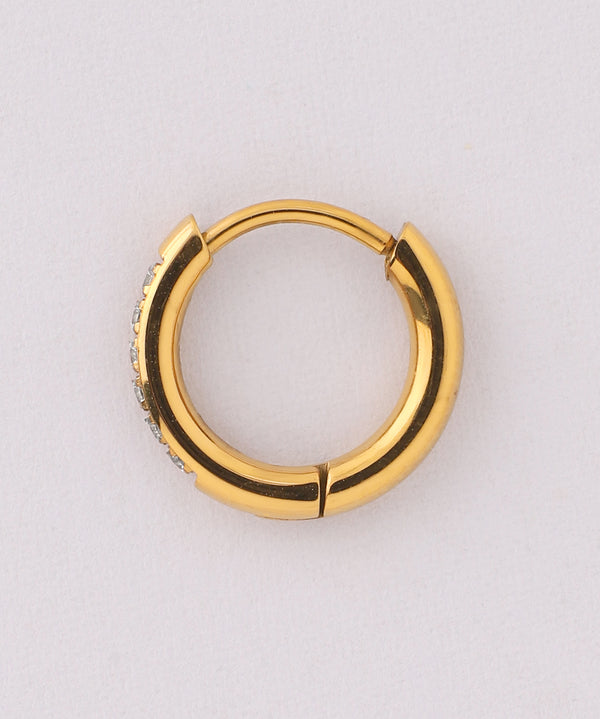 ビジューフープピアス[ステンレス][Basic]