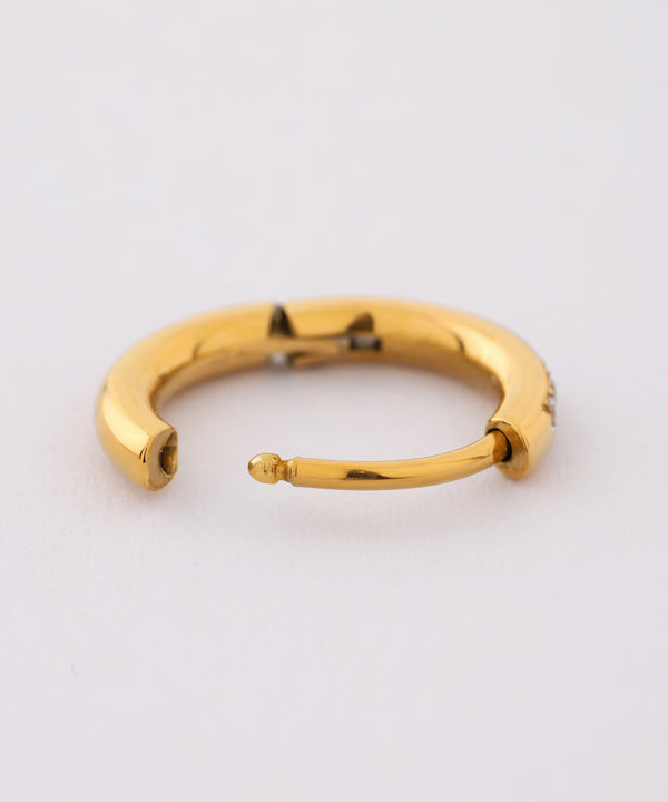 ビジューフープピアス[ステンレス][Basic]