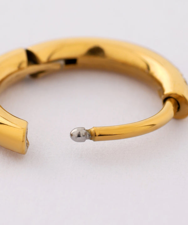 ビジューフープピアス[ステンレス][Basic]