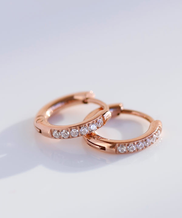 ビジューフープピアス[ステンレス][Basic]