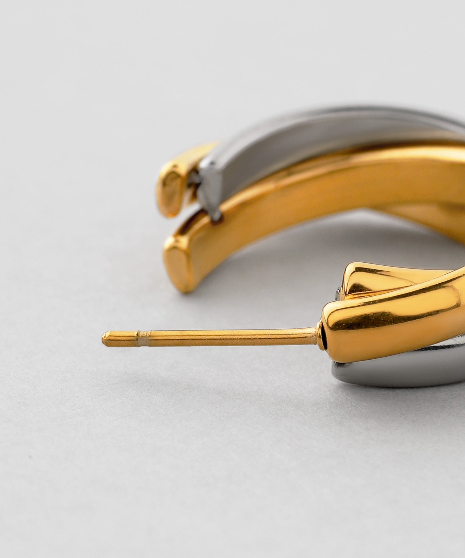 mimi33】【ステンレスIP】コンビカラーフープピアス[Ownideal