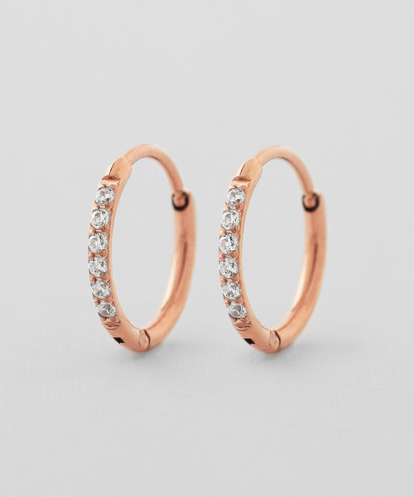 ビジューフープピアス[ステンレス][Basic]