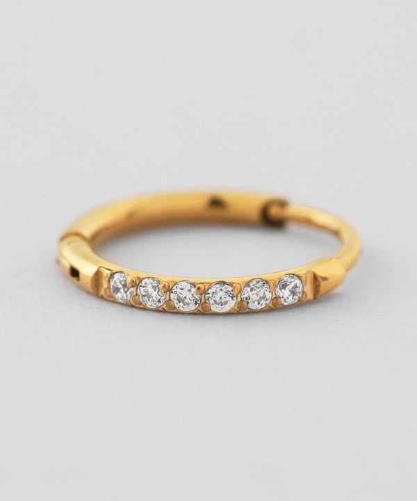 ビジューフープピアス[ステンレス][Basic]