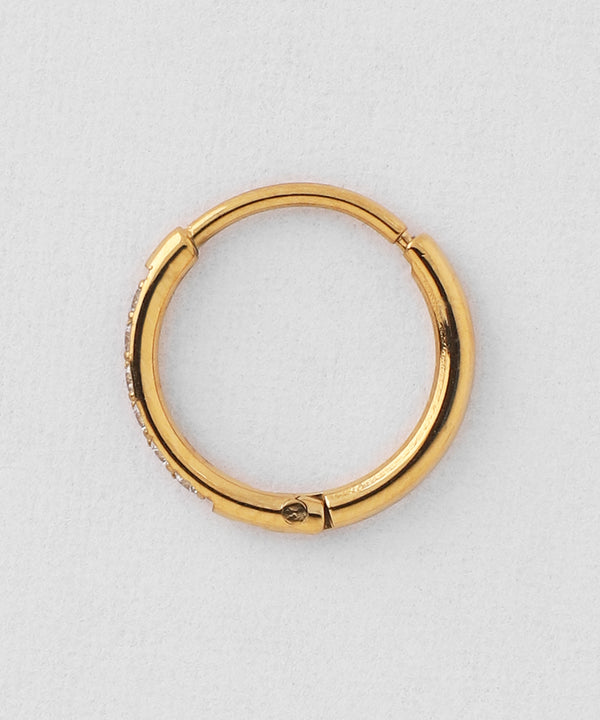 ビジューフープピアス[ステンレス][Basic]