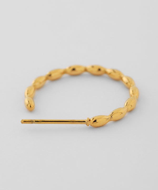 ドットラインフープピアス[ステンレス][Sheerchic]