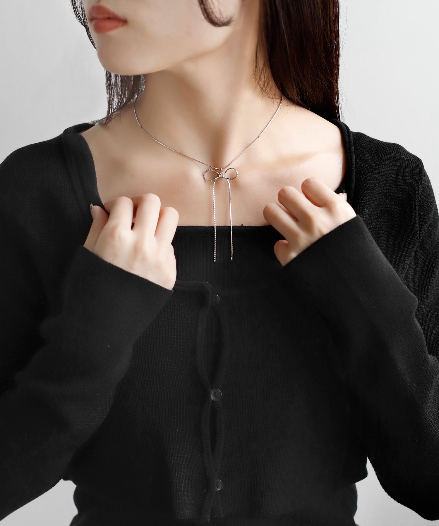 ANEMONE】【SANPO ONLINE限定】チェーンリボンネックレス｜アネモネ