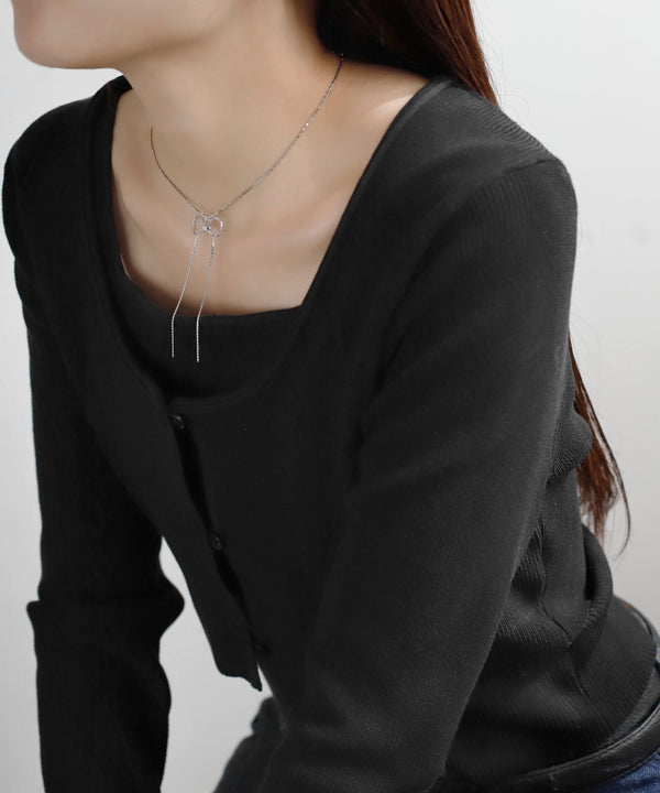 【オンライン限定】チェーンリボンネックレス