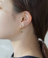 【SANPO ONLINE限定】ニュアンスフープピアス＆ネックレスセット