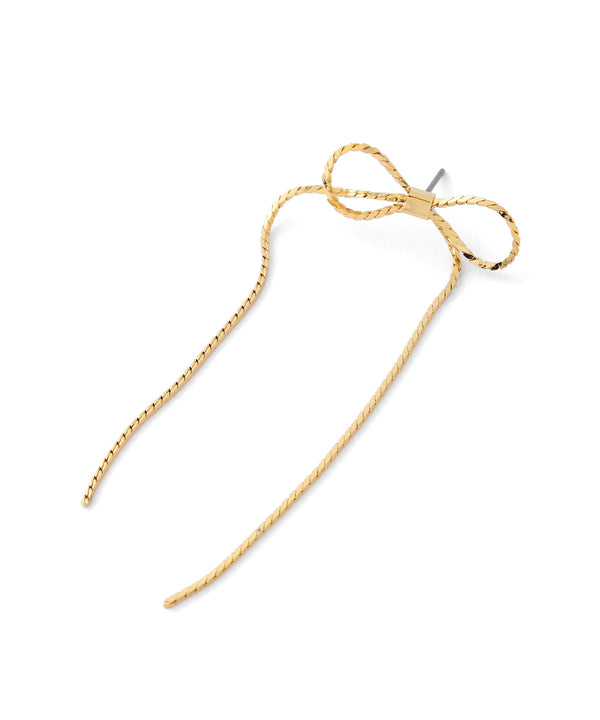 【オンライン限定】チェーンリボンピアス