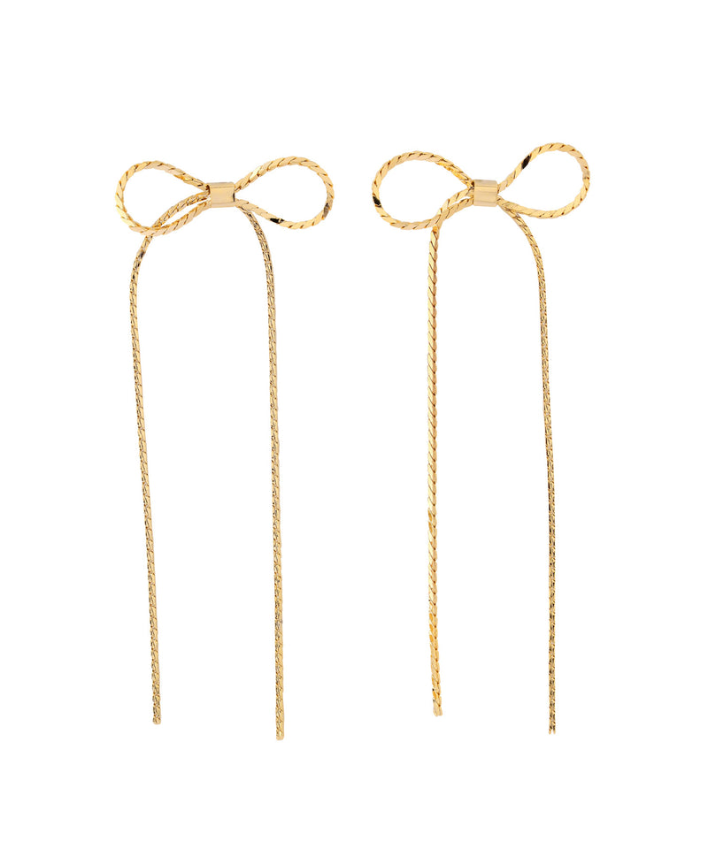 【オンライン限定】チェーンリボンピアス