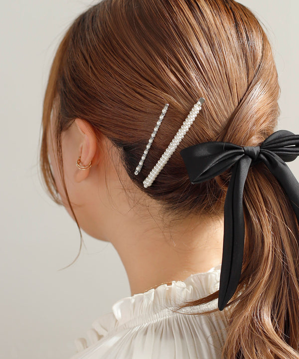 【オンライン限定】パールラインヘアピン[4本セット]