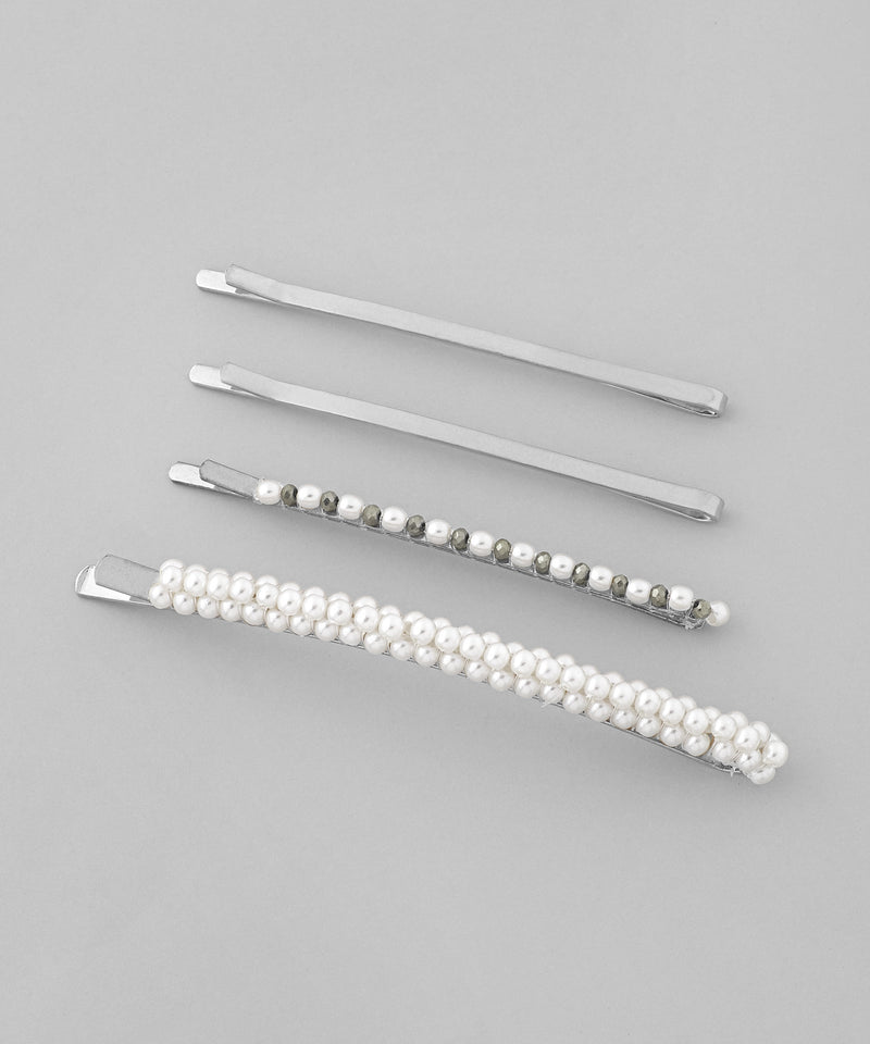 【オンライン限定】パールラインヘアピン[4本セット]