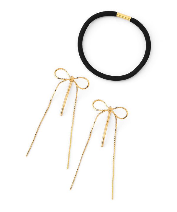 [Online Exclusive] Chain Ribbon Ponytail Hooks [Set of 2]
