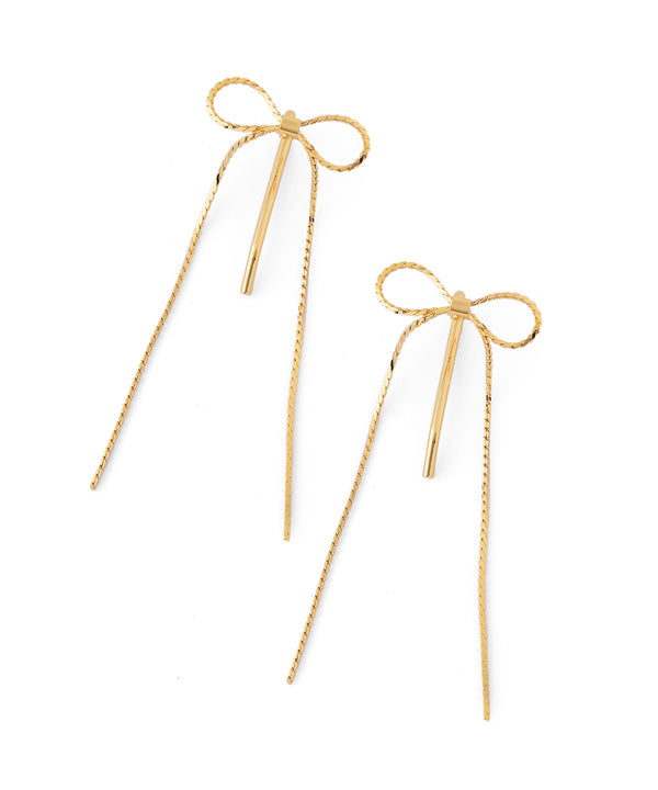 [Online Exclusive] Chain Ribbon Ponytail Hooks [Set of 2]
