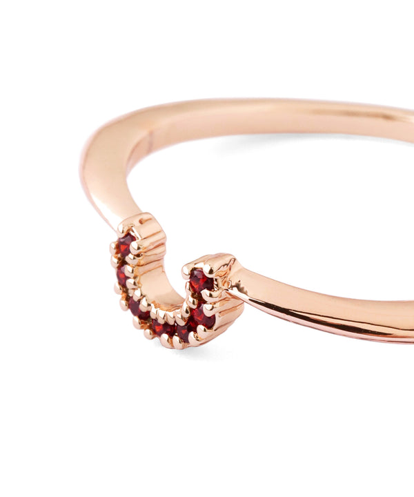 【数量限定・先行販売】【ギフトBOX・紙袋付】カラービジューホースシューリング[Sheerchic]