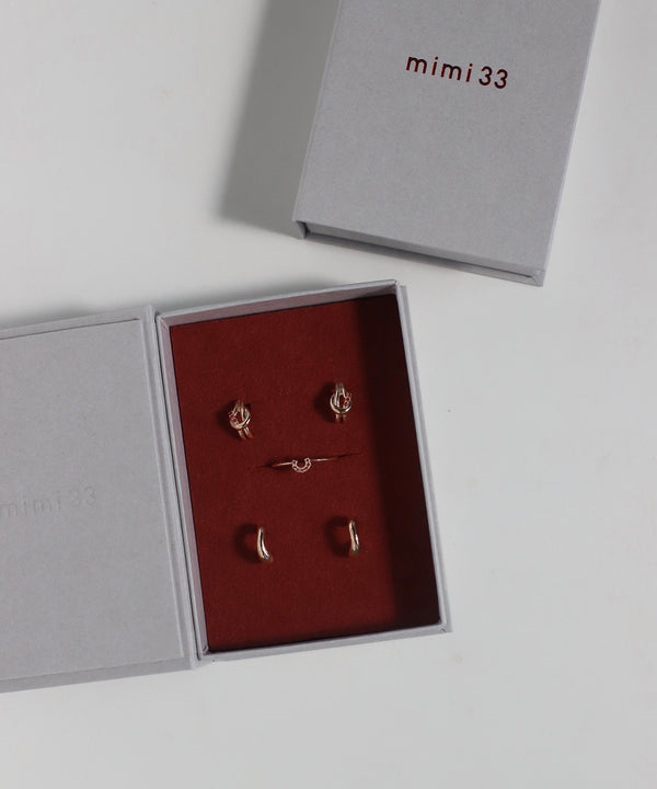 【数量限定・先行販売】【ギフトBOX・紙袋付】クロスラインイヤーカフ[Sheerchic]