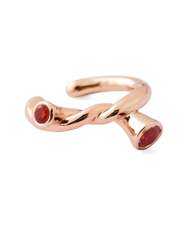 【数量限定・先行販売】【ギフトBOX・紙袋付】カラービジューツイストイヤーカフ[Sheerchic]