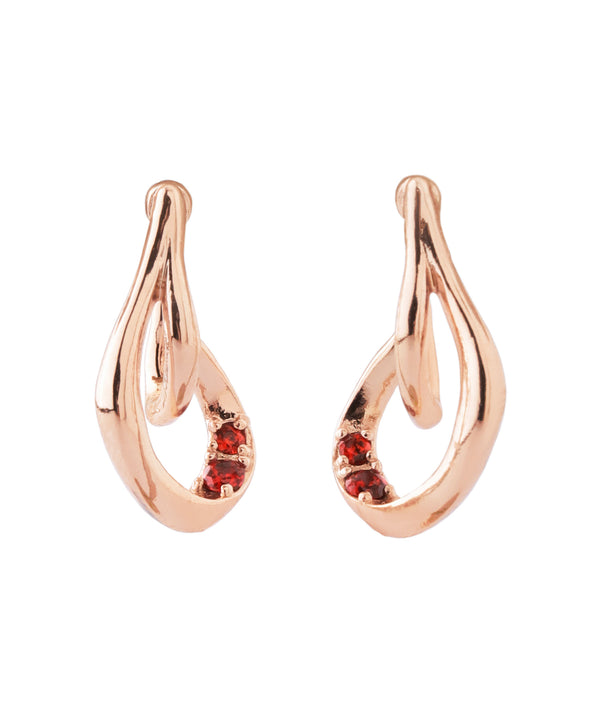 【数量限定・先行販売】【ギフトBOX・紙袋付】カラービジューダブルラインカールピアス[Sheerchic]