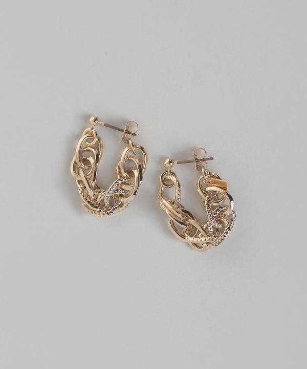 【オンライン限定】チェーンバックキャッチピアス[Ownideal]