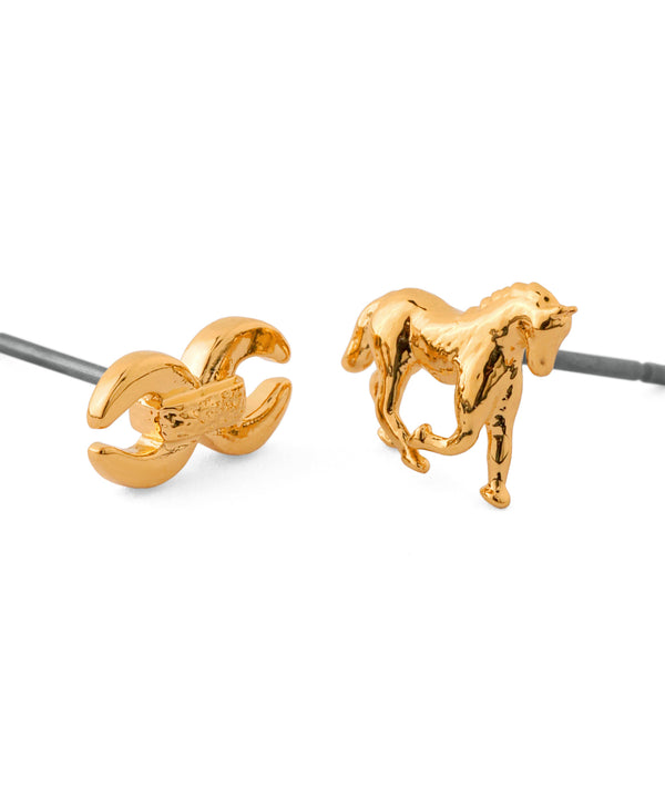 【数量限定】ホースモチーフアシメピアス[Sheerchic]