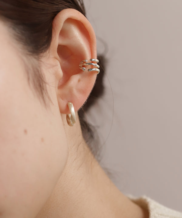【数量限定】ツイストフープピアス[Sheerchic]