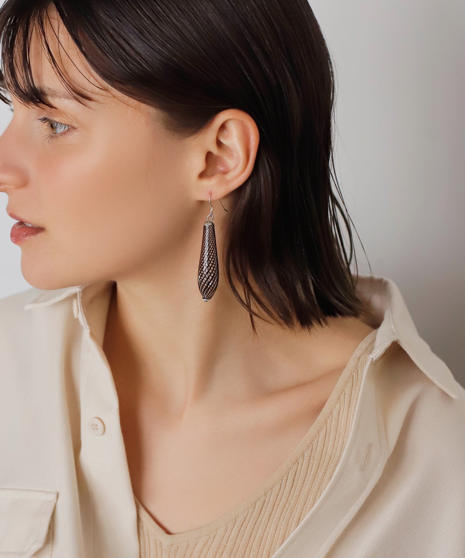 mimi33】【数量限定】ベネチアングラスピアス[silver925][Ownideal