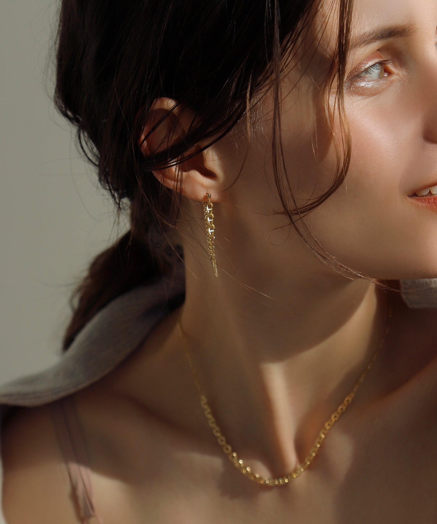 mimi33】【SANPO ONLINE限定】チェーンピアス&ネックレスセット