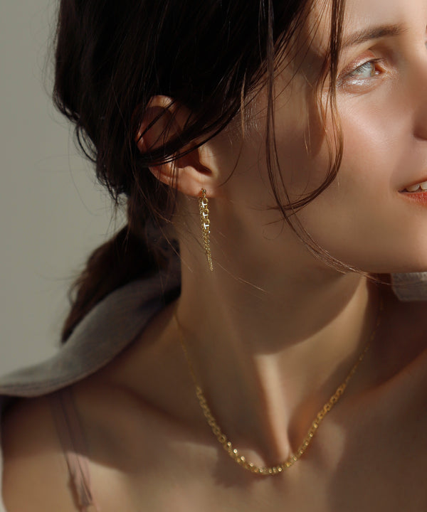 【SANPO ONLINE限定】チェーンピアス&ネックレスセット[Sheerchic]