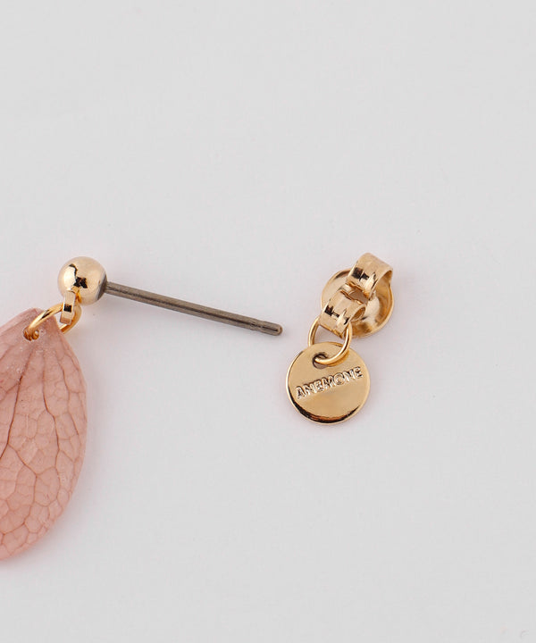 【SANPO ONLINE限定】あじさい×天然石ピアス[B]