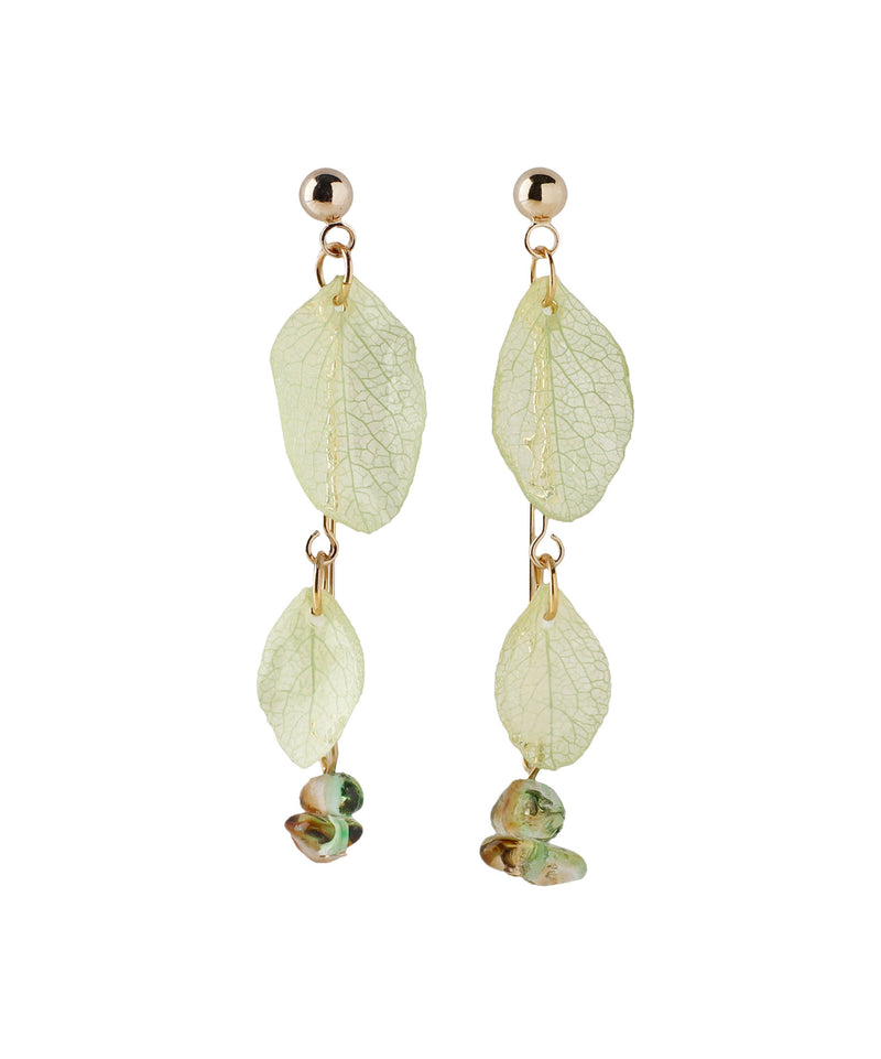 [SANPO ONLINE Exclusive] Hydrangea x Natural Stone Earrings [B]