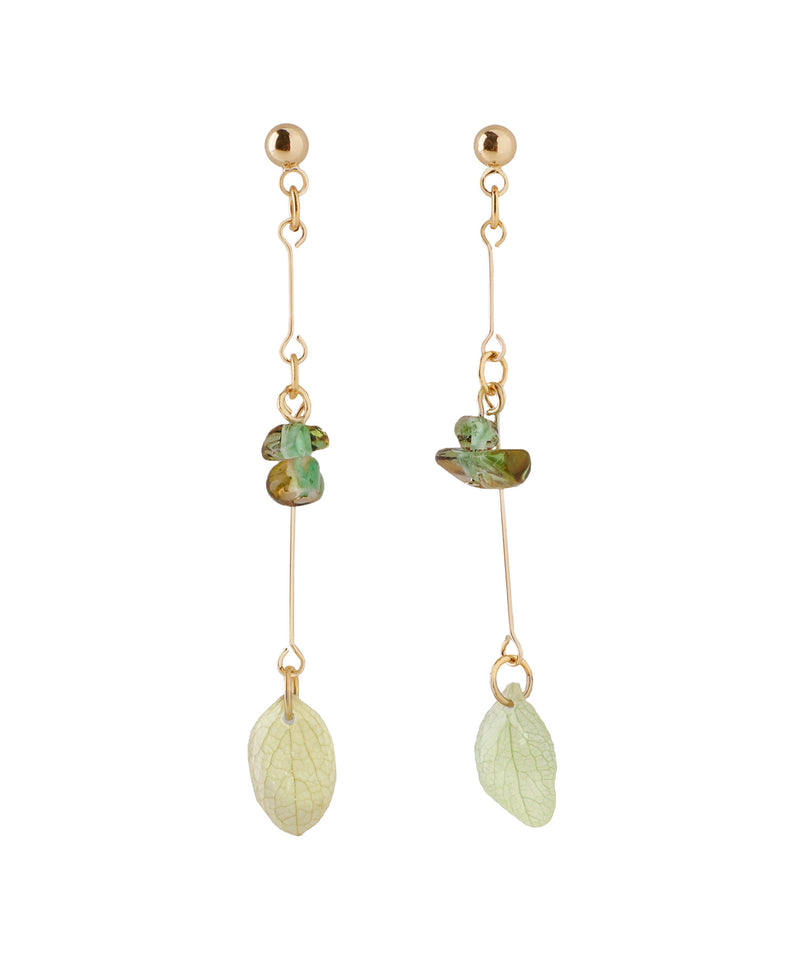 [SANPO ONLINE Exclusive] Hydrangea x Natural Stone Earrings [C]