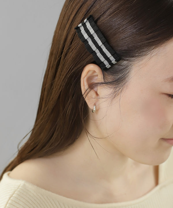 [Online Exclusive] Striped Barrette [Set of 2]