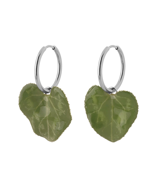 [Little Witch x mimi33] Cyclamen Leaf Earrings [Stainless Steel] *Limited Edition*