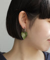 [Little Witch x mimi33] Cyclamen Leaf Earrings [Stainless Steel] *Limited Edition*
