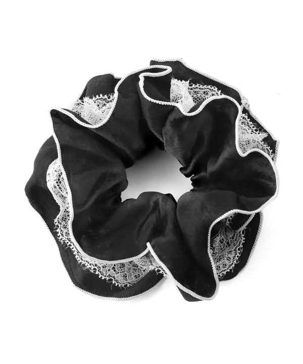 レース×サテンシュシュ