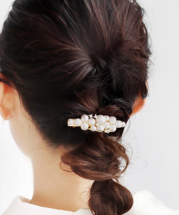 パール×ビジューバレッタ