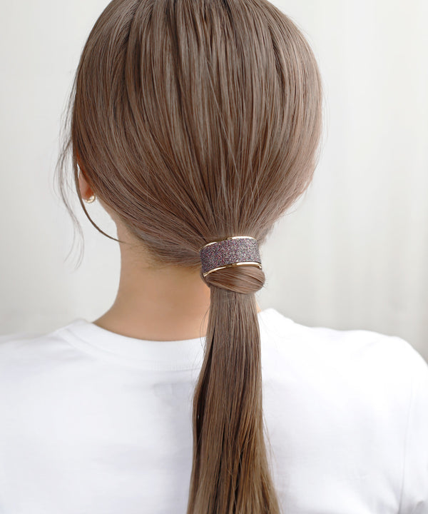 グリッターアーチプレートヘアゴム