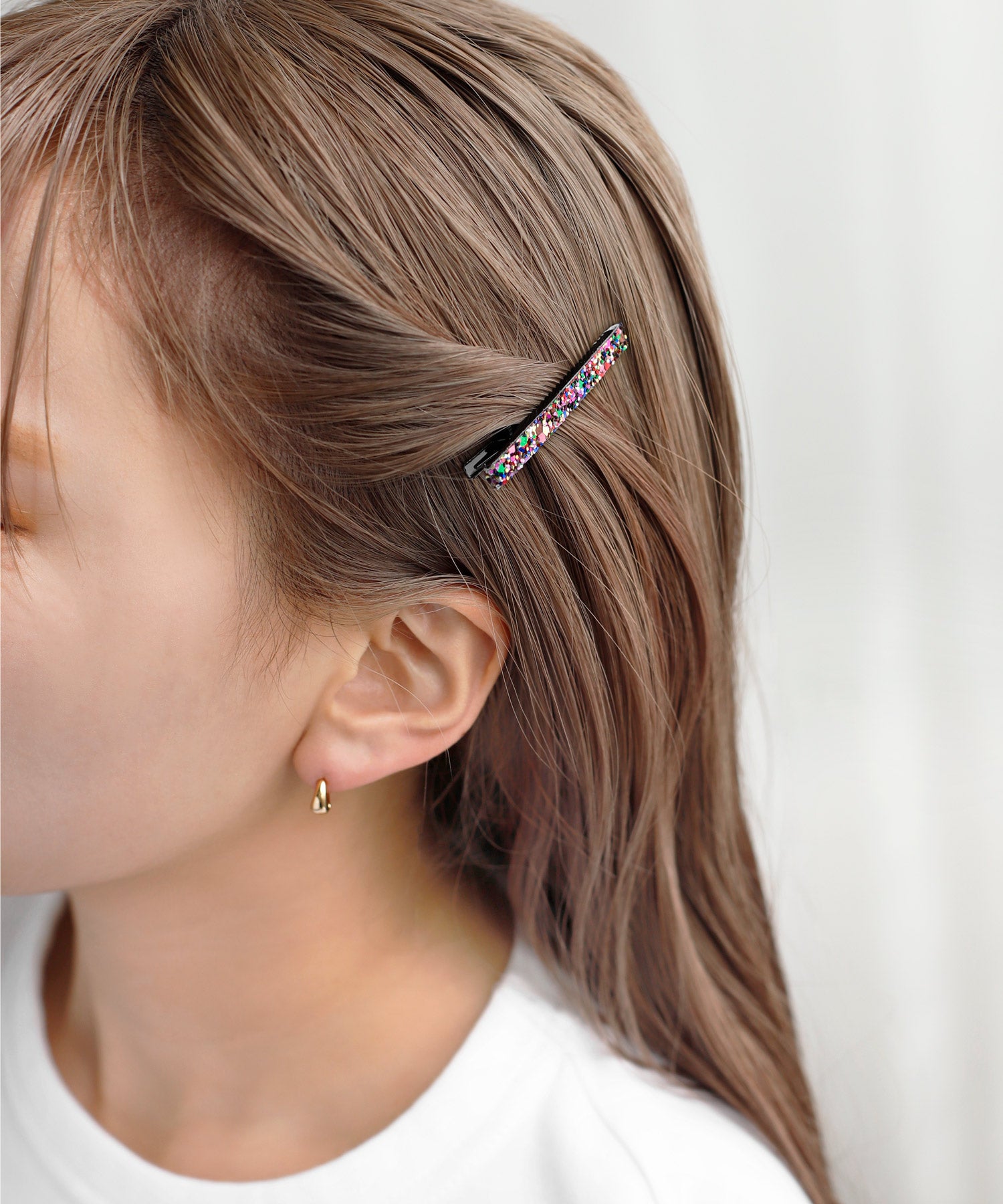 ANEMONE】グリッタースリムヘアクリップ[2本セット]｜アネモネ