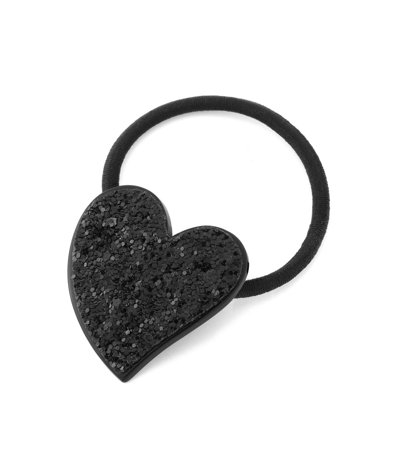 Glitter Heart Plate Hair Tie