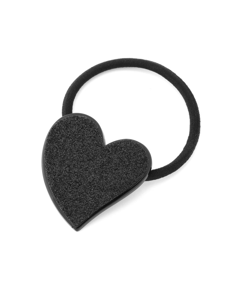 Glitter Heart Plate Hair Tie