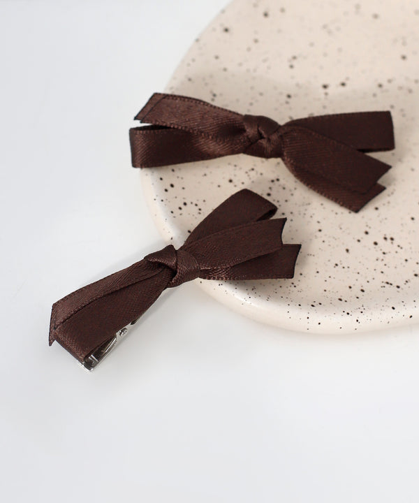 Chic Color Ribbon Mini Clips (Set of 2)