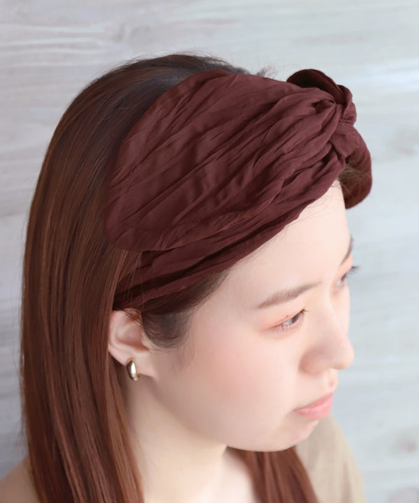 Chic color wrinkle turban
